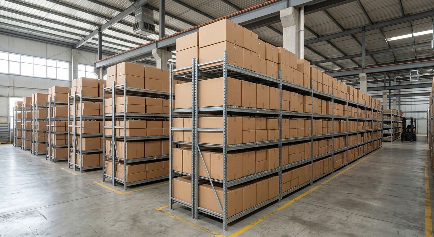 Organised warehouse stock